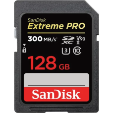 SanDisk Extreme PRO 128GB 300mbps SDXC UHS-II Memory Card (SDSDXDK-128G-GN4IN)